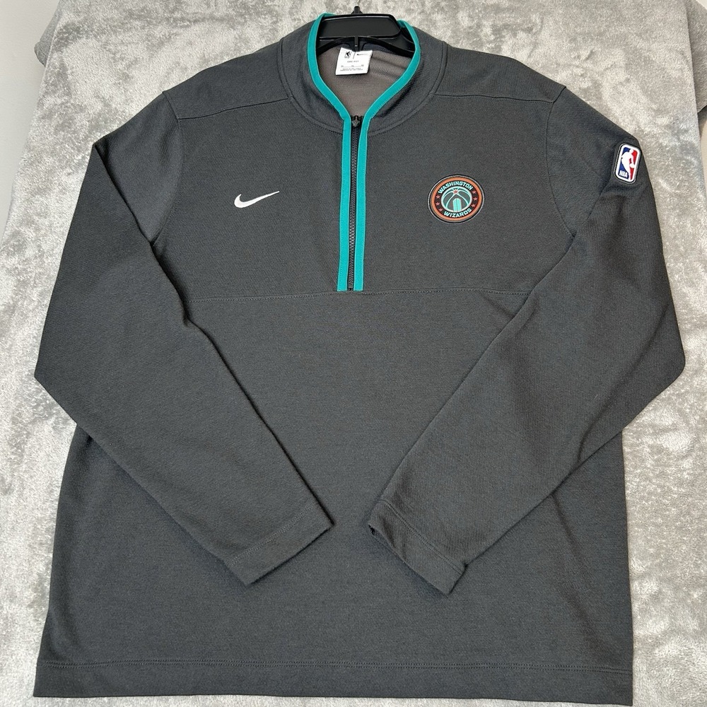 Nike Washington Wizards Half Zip Pullover Men's Sz XL Gray City Edition Dri-Fit
